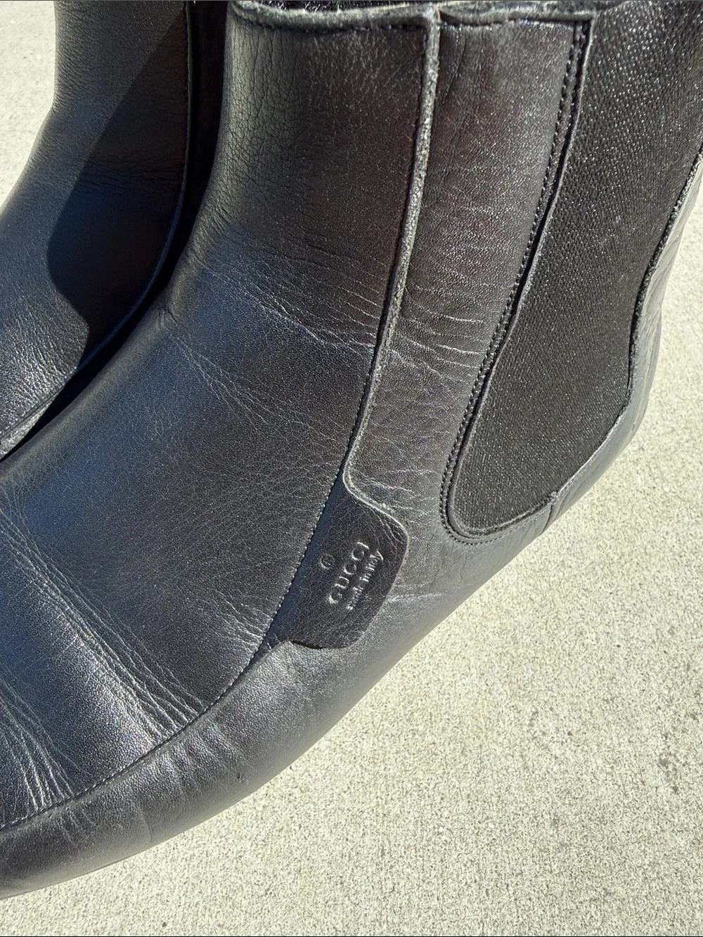 Gucci Black Leather Boots